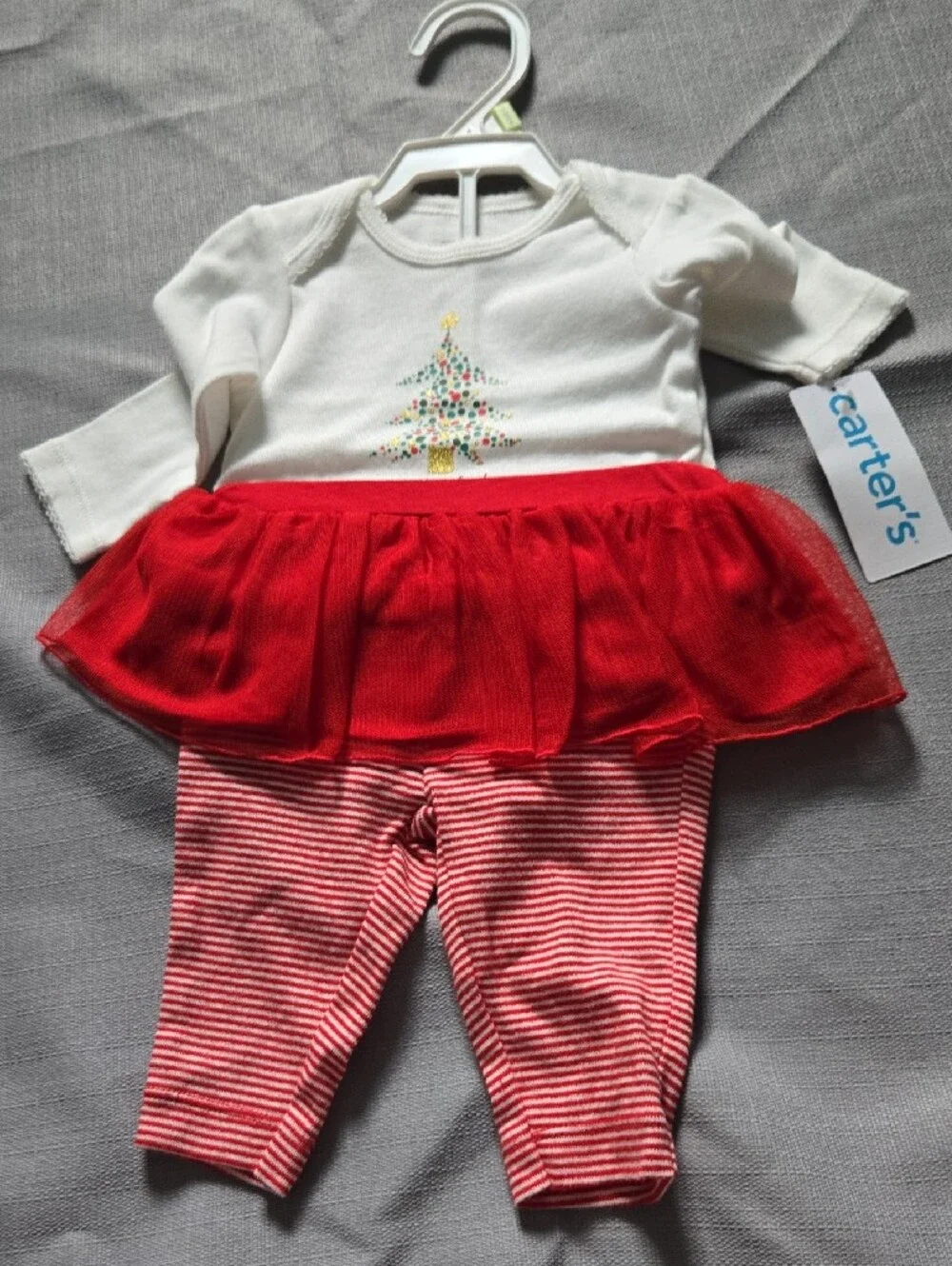 Carter's White Baby Outfit with Red Accent